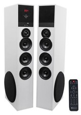 Tower Speaker Home Theater System w/Sub For Samsung MU6290 Television TV-White