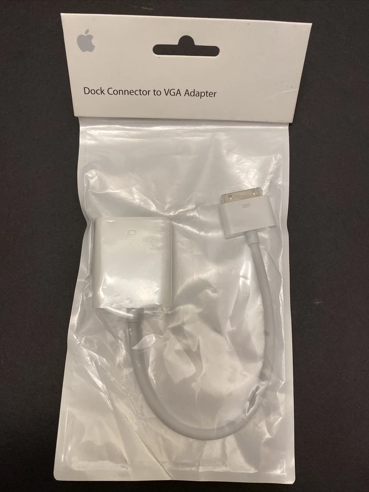 Apple 30 pin to VGA MC552ZM/B Model A1368 - NEW - Image 2 of 4