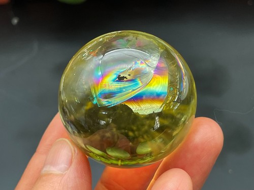 Rainbow Citrine Crystal Shpere Ball  Housewarming Gift Home Decor E052029 - Picture 5 of 6
