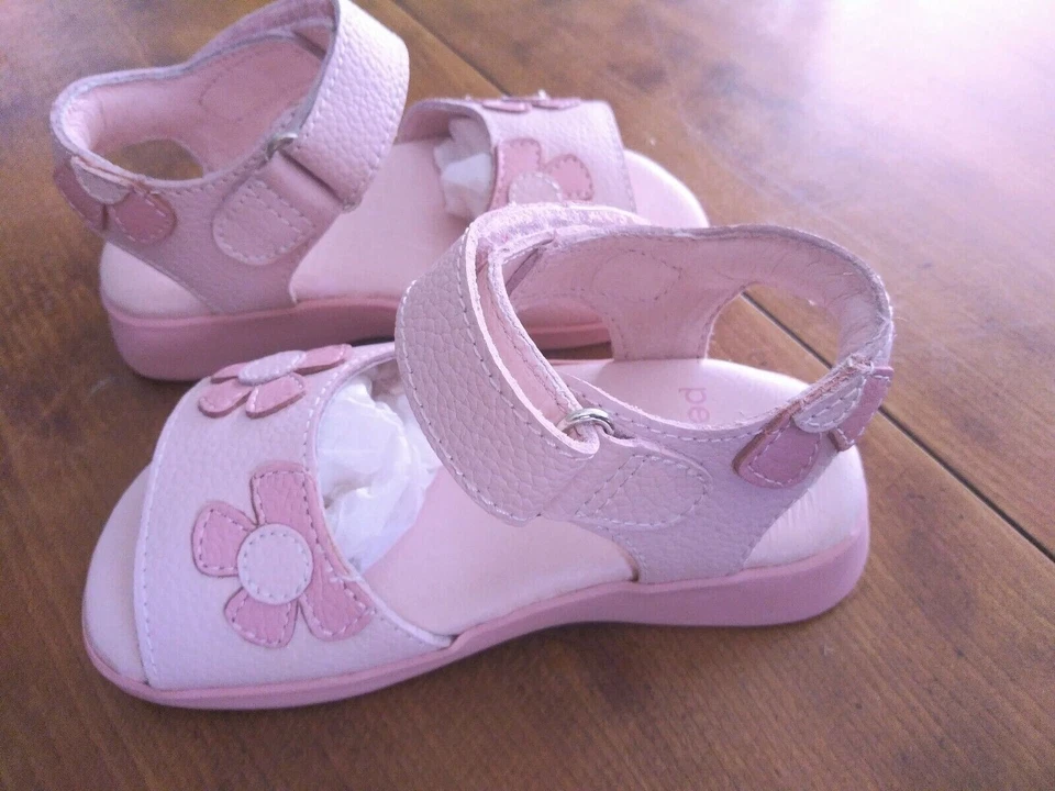 PEDIPED ABIGAIL PINK FLOWERS LEATHER SANDALS FLEX SYSTEM MEMORY FOAM - Image 2 of 4