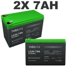 12V 7Ah LiFePO4 Deep Cycle Lithium Battery for RV System Marine LOT