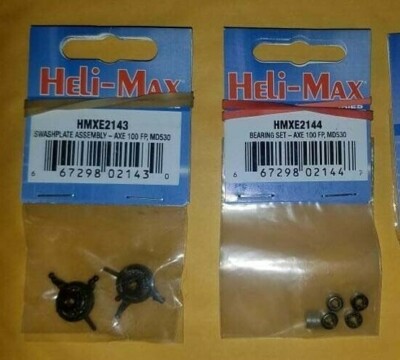 HELIMAX AXE 100 FP: HMXE2143 Swashplate Assembly & HMXE2144 Bearing Set