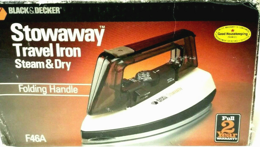 Fer à Repasser De Voyage Black & Decker Stowaway – Vapeur/Sec, Poignée Pliante – 120V
