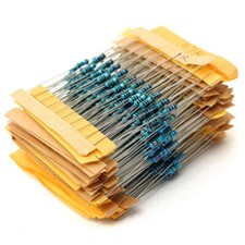 500pcs 50 Values 1/4W Metal Film Resistors Resistance Assortment Kit 1 1  10M 