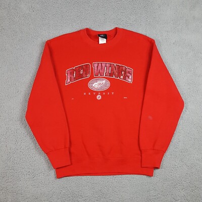90s Detroit Red Wings Ice Hockey Men's Medium NHL Pullover Crewneck Sweatshirt