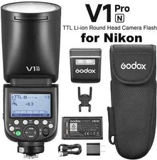 Godox V1 Pro N TTL Li-ion Round Head Camera Flash Speedlight for Nikon Camera