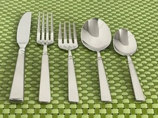 Oneida SATIN EASTON Stainless Frosted & Glossy 18/10 Flatware SMART CHOICE A84N