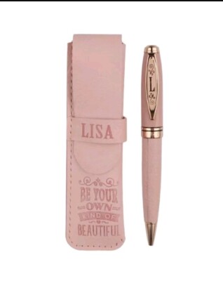 Lisa Personalisierter Name Signatur Stift mit Kunstleder Etui Kugelschreiber 11