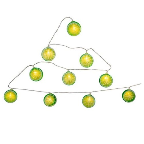 Lime Slices LED Battery Operated Christmas Light String Set of 10 BAT3003 - Picture 3 of 5