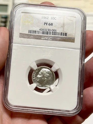 1962 10c Roosevelt Silver Dime Proof Coin NGC PF68
