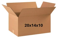 20" x 14" x 10" CARDBOARD BOX - 200 lb -  SINGLE BOX
