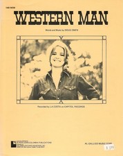 LA COSTA "WESTERN MAN" SHEET MUSIC-PIANO/VOCAL/GUITAR/CHORDS-1975-NEW ON SALE!!