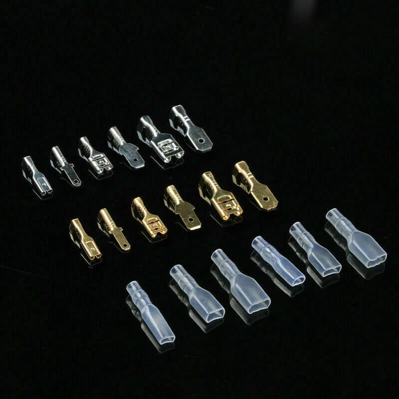 200-tlg 2,8 4,8 6,3mm Flachstecker Flachsteckhülsen Spade Kabelschuh unisoliert - Bild 3 von 4