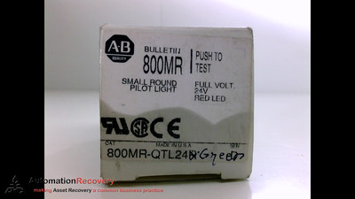 ALLEN BRADLEY 800MR-QTL24R SERIES D 22.5MM RED PILOT LIGHT, NEW #191077