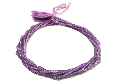 Amethyst Purple Zircon Rondelle  Faceted 3mm Gemstone Beads 18''Inch 1 Strand