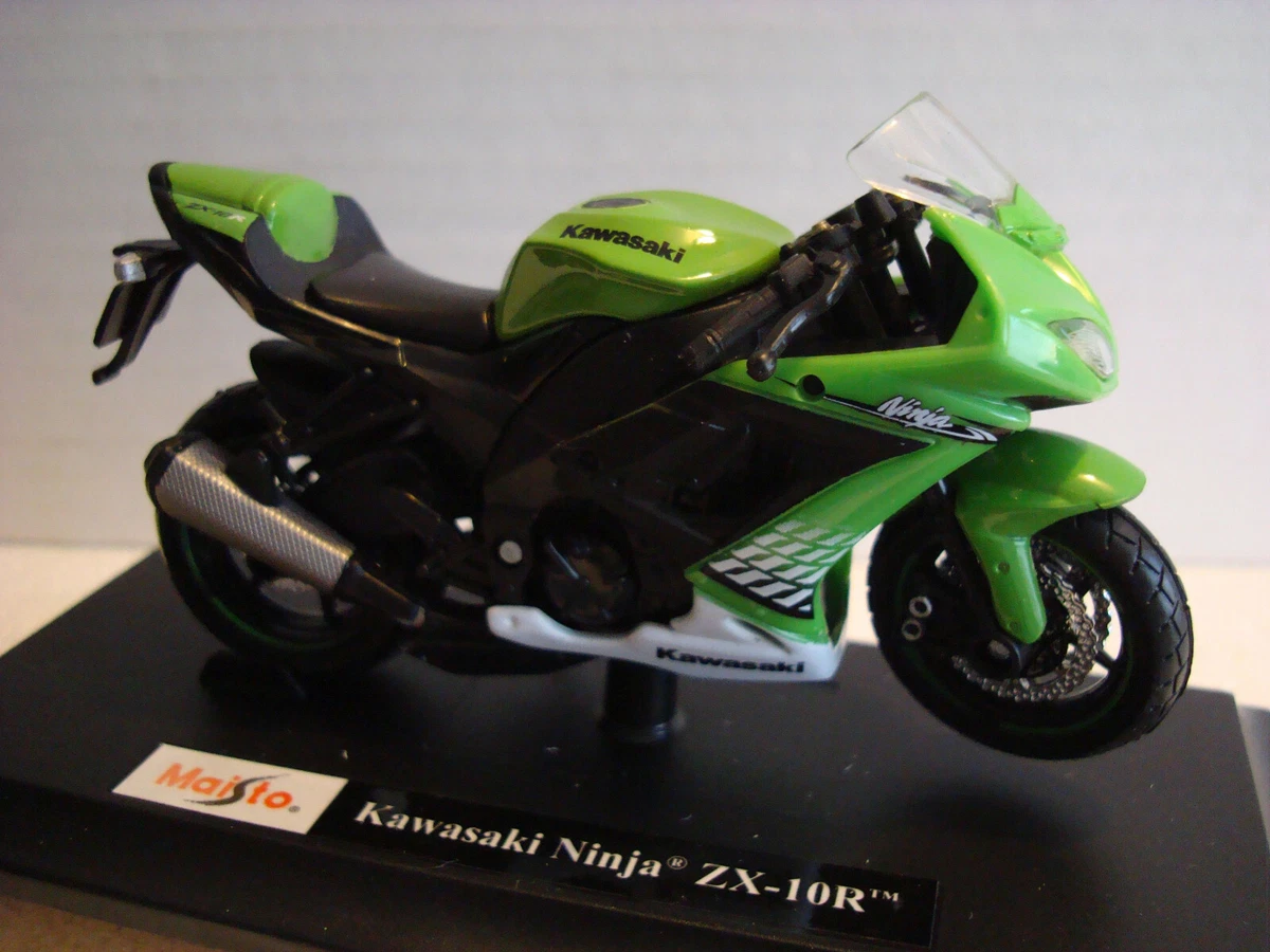 Kawasaki Ninja Zx 10 R Green White 2010 1 18 Maisto