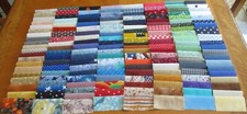 160 assorted prints rotary cut 4" inches squares quilt cotton fabric lot C
