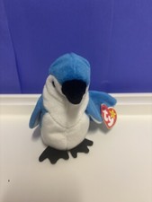 Ty Beanie Baby Rocket the Blue Jay DOB March 12, 1997 MWMT Free Shipping