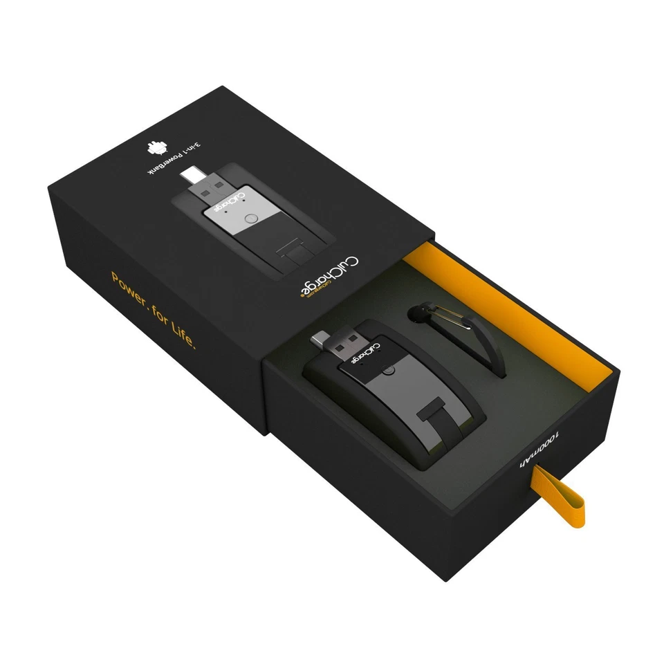 CULCHARGE MICRO USB 3 IN 1 Keychain 1000mAh PowerBank - For Android CPB1000M - Image 2 of 4