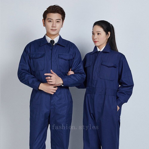 Workwear Coveralls Mechanic Uniform Work Overalls Jumpsuit Cotton Pant Unisex - Picture 13 of 27