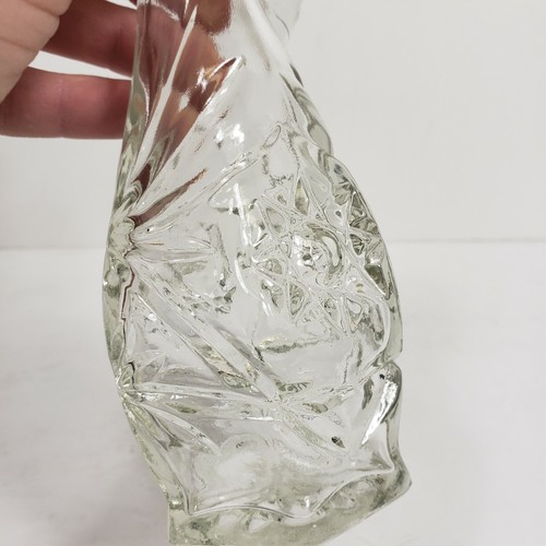 Beautiful Glass Deco Rigged Perfume still with Top and Handle Sun Design - Picture 2 of 9