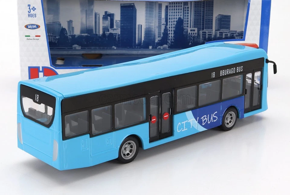 MODELLINO STATICO BURAGO AUTOBUS CITYBUS BUS BLU MODELLISMO SCALA 1/50 - Immagine 2 di 4