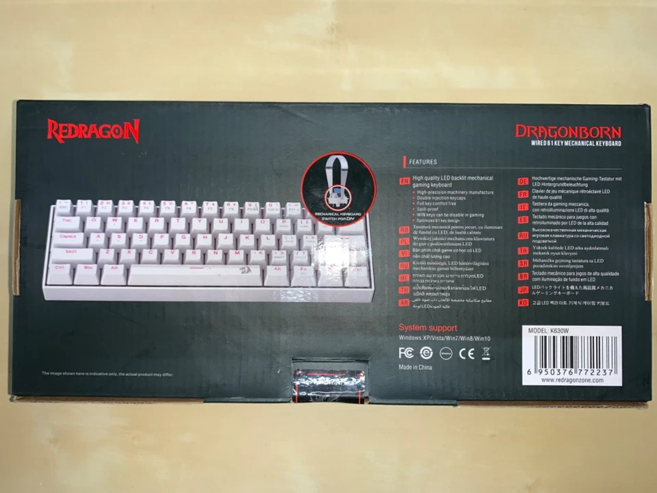 REDRAGON K630W Dragonborn 61 key Wired Gaming Mechanical Brown Switch Keyboard - Image 2 of 4