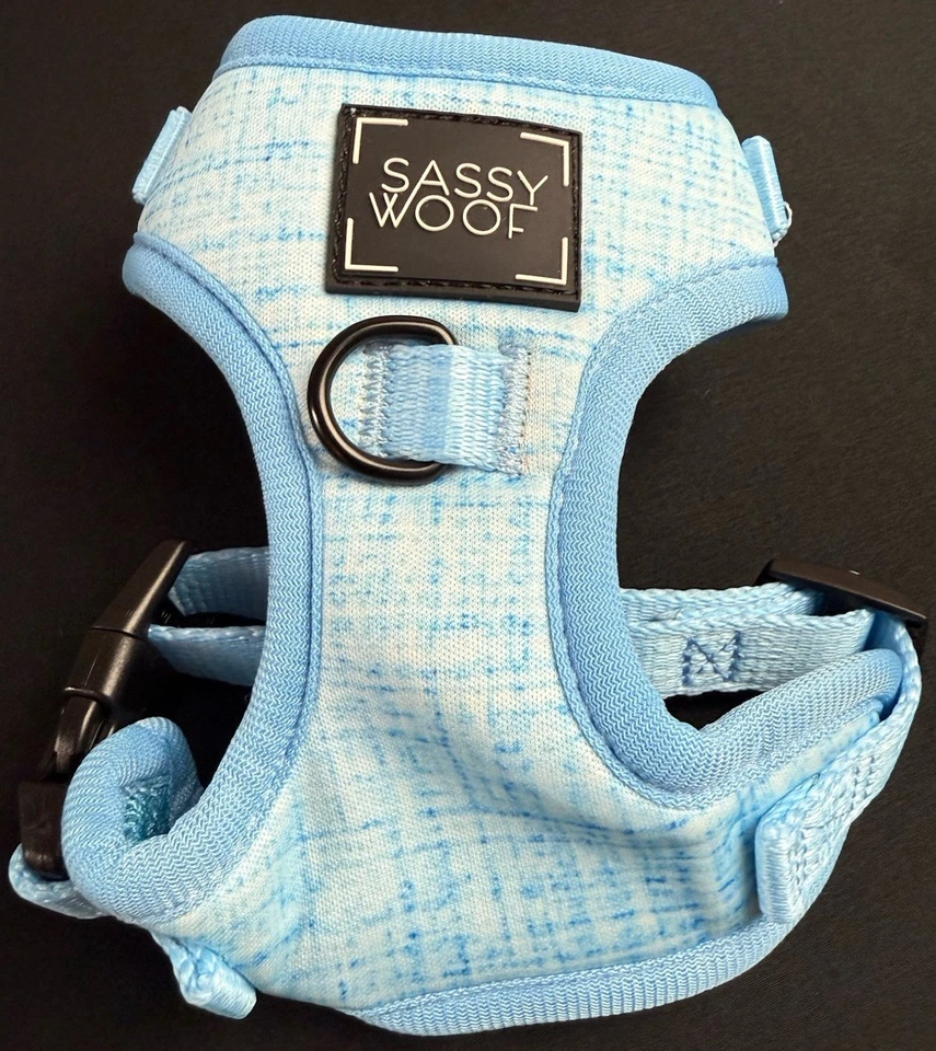 Sassy Woof Adjustable Dog Harness & Leash Colorful Blue Size XX-SMALL XXS NEW! - Image 4 of 4