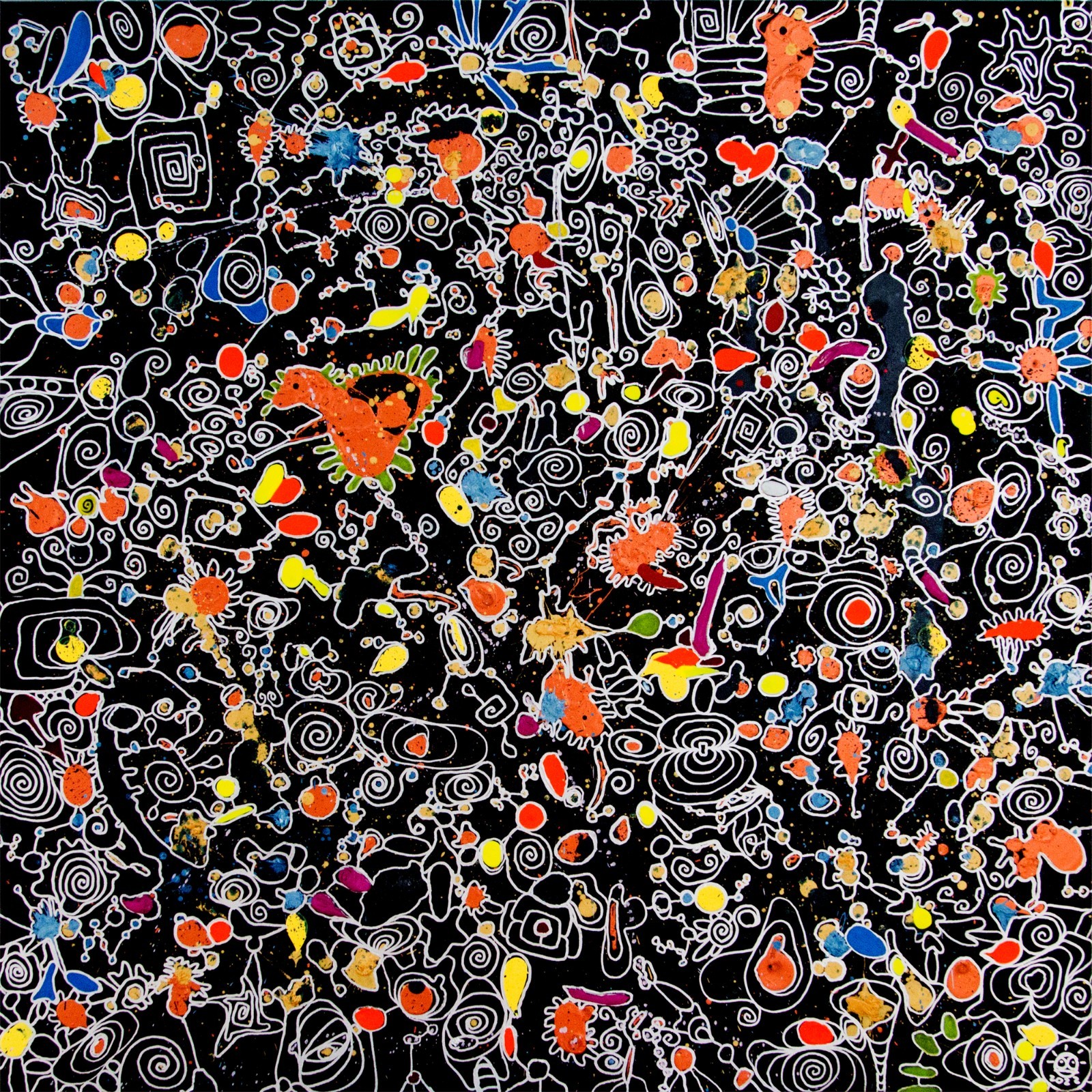 Original Large Abstract UV Contemporary Stretched  Canvas Painting to order