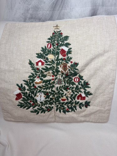 Pottery Barn Nostalgic Tree Embroidered Pillow Cover 20x20 | eBay