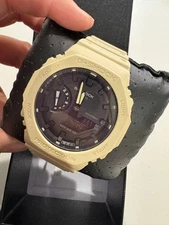 Casio G-Shock Digital Watch Beige Box Included No Customs Fees US