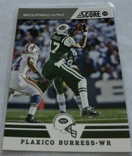 2012 Panini Score Football Plaxico Burress New York Jets Scorecard #222