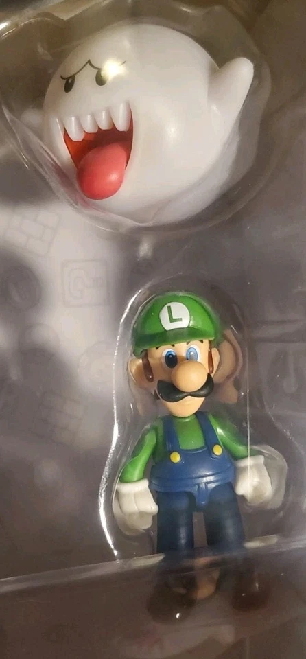 Juego de figuras de acción Nintendo Super Mario King Boo, Luigi & Boo - 3pk Brilla en la oscuridad Foto 3 de 4