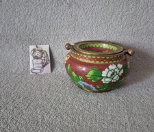 Ancien cendrier boule chinois en émail cloisonné