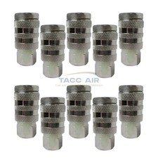 10 Pack Industrial M style Air Compressor Quick Connect Coupler 1/4" NPT Female