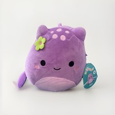 Squishmallows Shon Purple Sea Loch Ness Monster 8" Plush Flower First To Market
