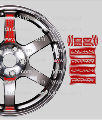 Replacement Wheels Decals Volk Racing Rays TE37SL Saga Design Rims