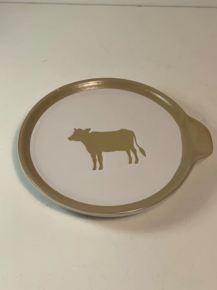 Set of 4 Cracker Barrel Susan Winget Cow Appetizer Plates/Trivets 6.5" - Image 4 of 4