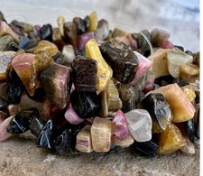 Multicolor Tourmaline Gemstone Chip Beads Full Strand GR