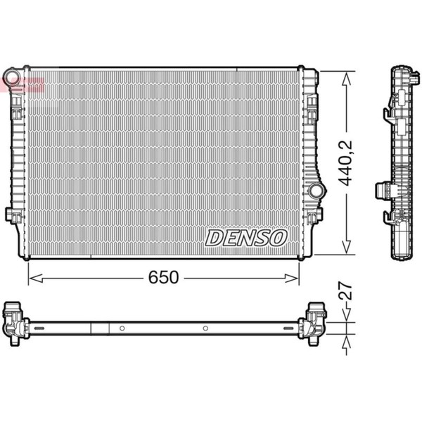 Denso KÜHler WasserkÜHler Passend FüR Audi A3 TT Seat Ateca Leon Skoda Kodiaq-image