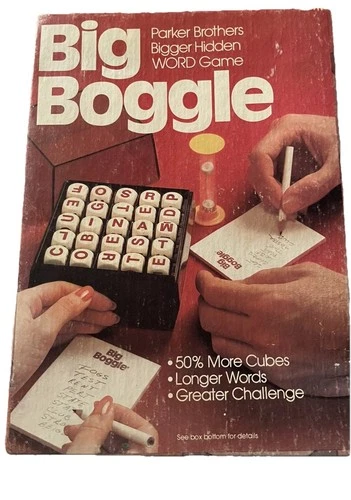 Parker Brothers 1979 Big Boggle Word Game Vintage 5x5 Grid Complete VGC