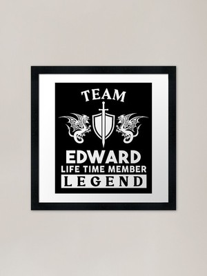 Edward Name T-Shirt - Edward Legende gerahmtes Wandbild Poster Leinwanddruck Bild