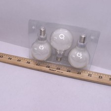 3-Pk EcoSmart Dimmable CEC Filament LED Light Bulb Daylight G16.5 60W Eqv