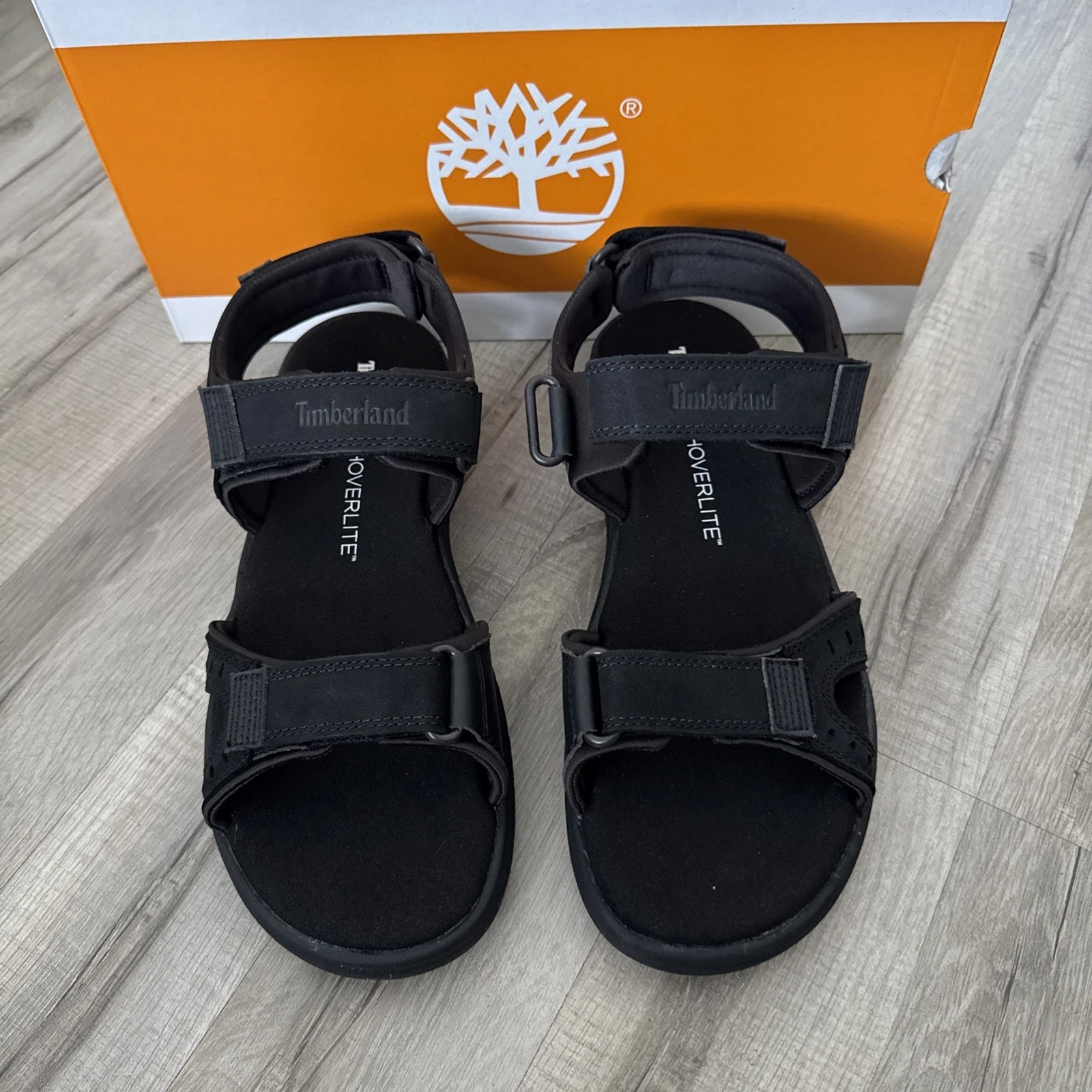 New Timberland Governor's Island 3-Strap Sandals Black ,TB 0AQZ4 221, Size 8.5