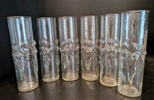 Lot Of 6 MCM Libby 3D La Femme Naked Lady Tall Highball Tumbler Glass 8 3/4"