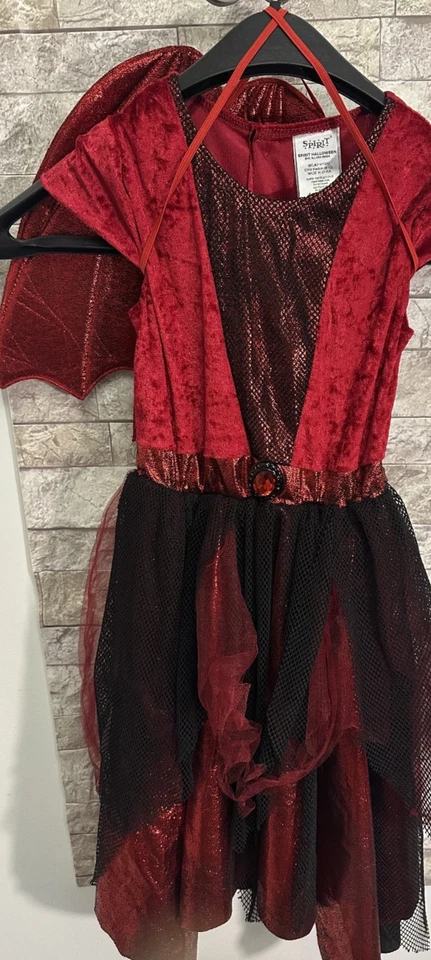 Spirit Halloween DEVILISH CUTIE Costume Girls Med 8-10  Dress Accessories - Image 3 of 4