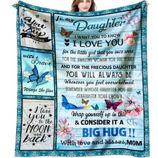 To Daughter Christmas Gift Blanket From Mom To Daughter, Holiday Throw Keepsake