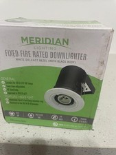 3 x Meridian Lighting Fixed Fire Rated Downlighter White Die-cast bezel IP20