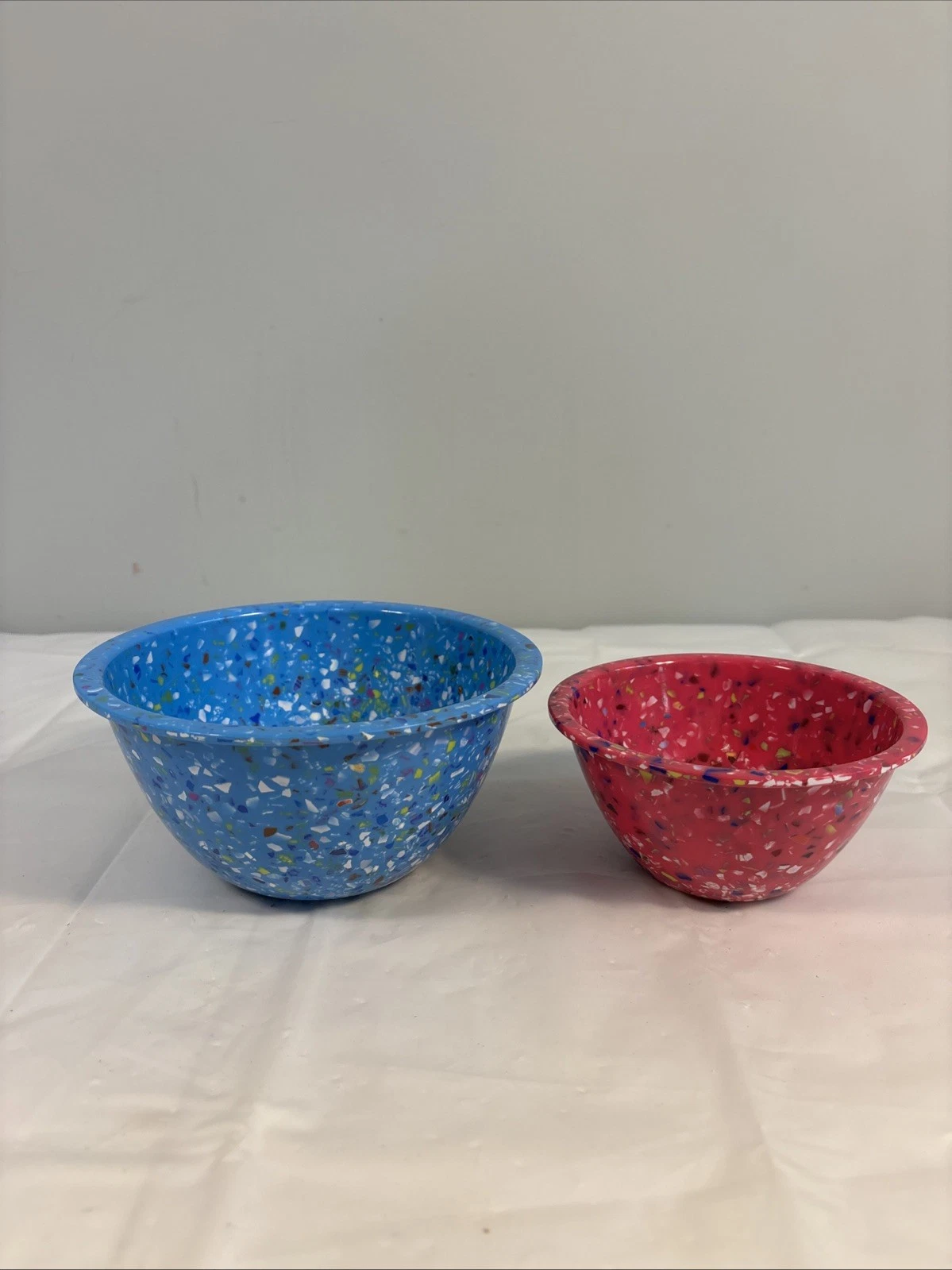 Zak Designs BLUE Confetti Melamine Bowl 1 Qt PINK Confetti Melamine 1/2 Qt Bowl