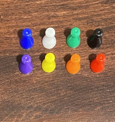Dweebs Geeks & Weirdos (1988) REPLACEMENT Player Tokens (8 Pieces) COMPLETE